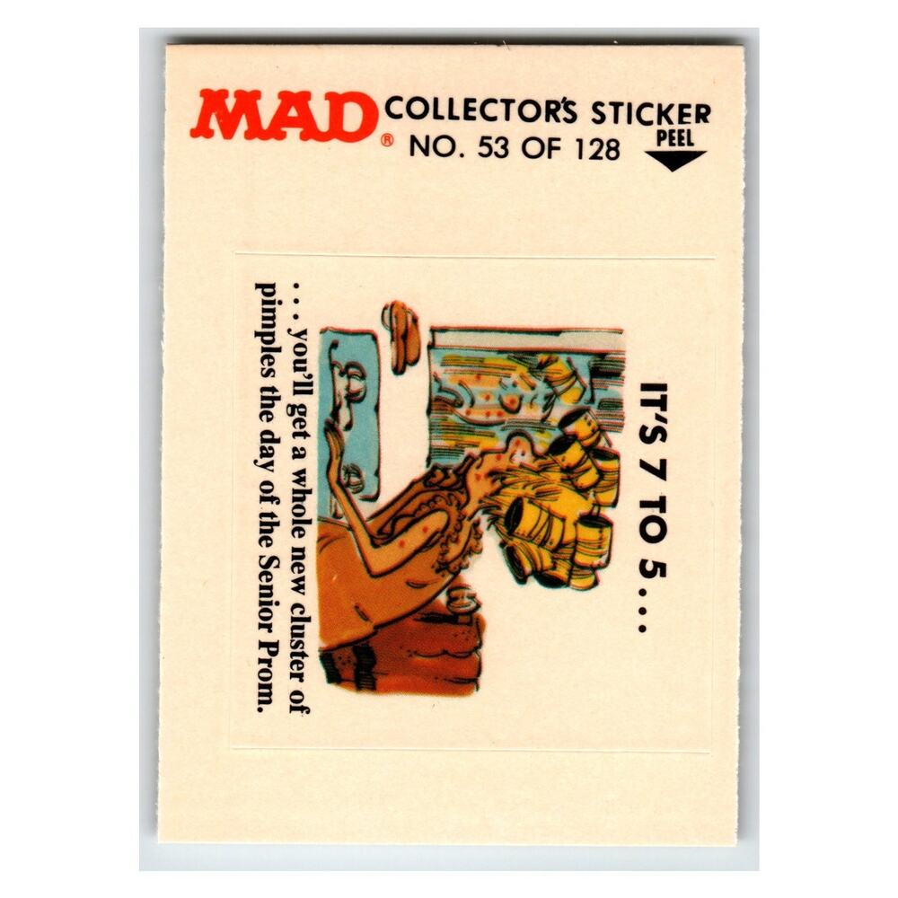 MAD Collector's Sticker No. 53 of 128 1983 Fleer Vintage